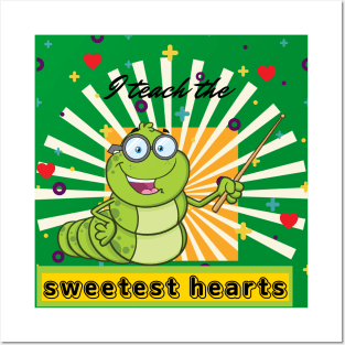 i teach the sweetest hearts - Funny snail teacher Posters and Art